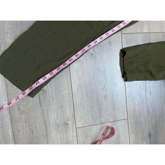 Madewell Women's Small Green Jumpsuit Pull On Long Sleeve Green Olive Viscose - Picture 3 of 7